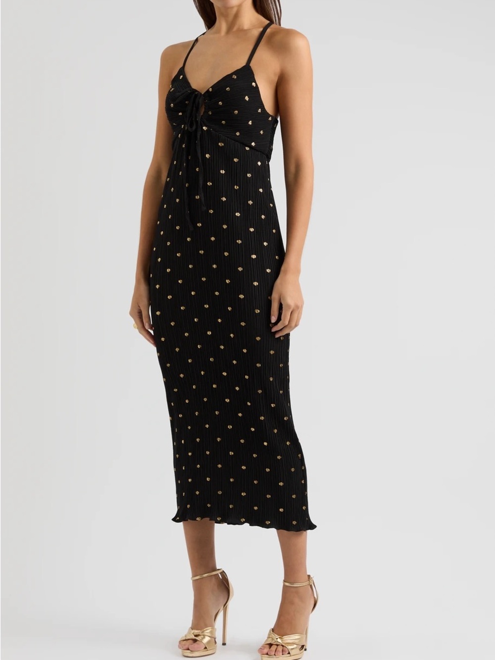 NWT Never Fully Dressed Black Megan Plisse Dress 14